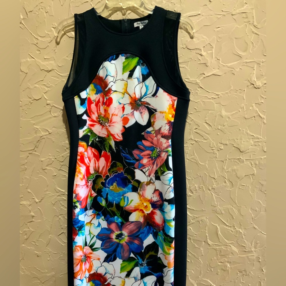❤️❤️GREY & GRAY  FLORAL PRINT midi dress❤️❤️EUC SZ 8